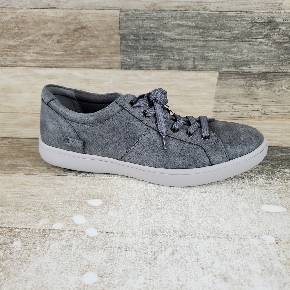 Rockport Colle Tie Mens Shoes Sz 8 W Running Gray Leather Lace Up Sneakers